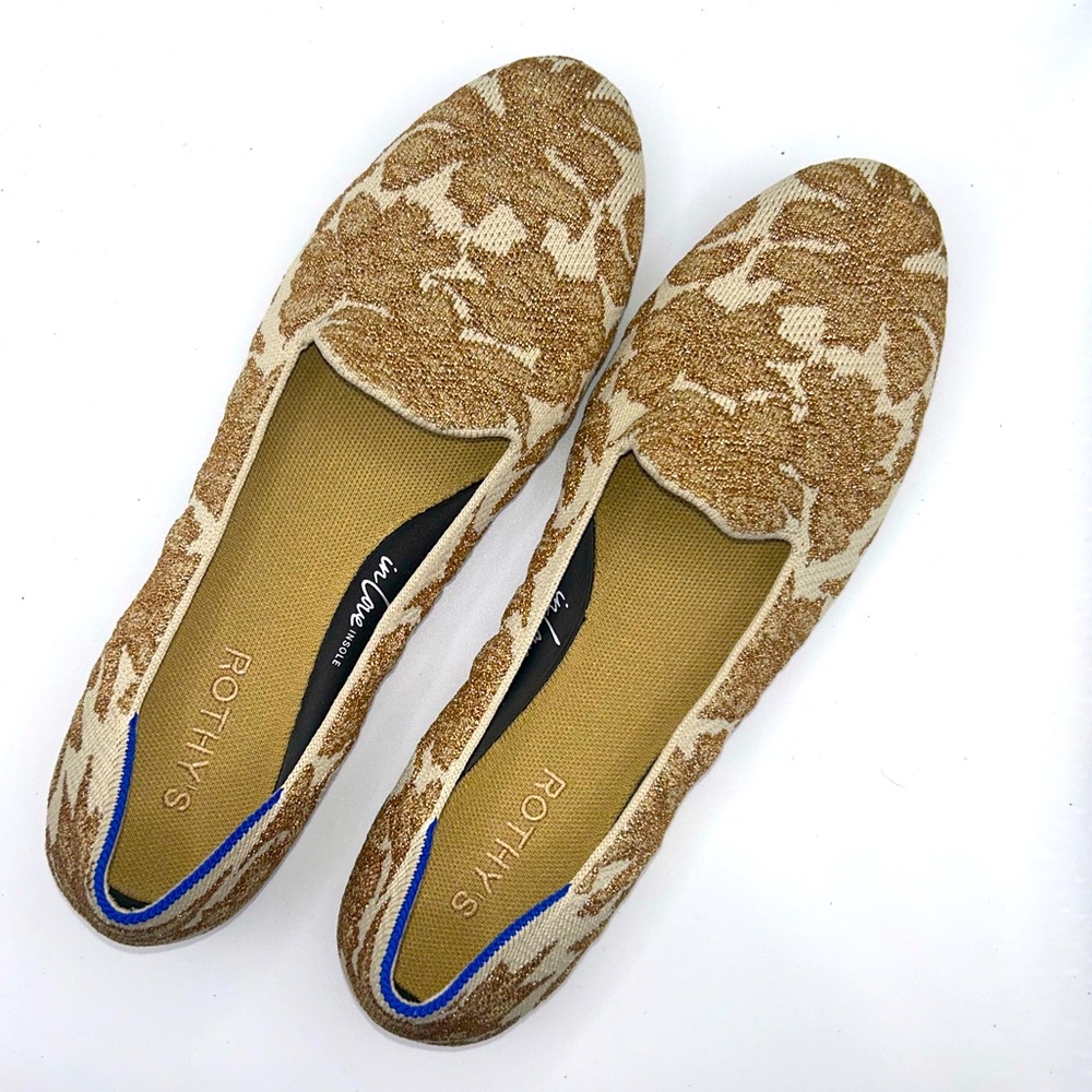 Rothy’s Lounge Loafer - Gold Chantilly - 10